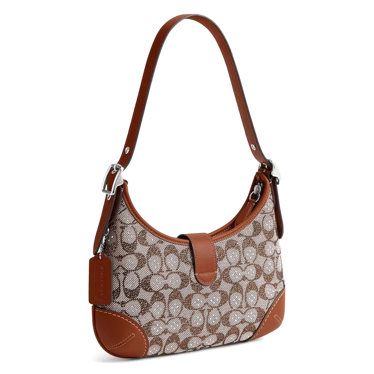 Crystal coach hamptons hobo bag