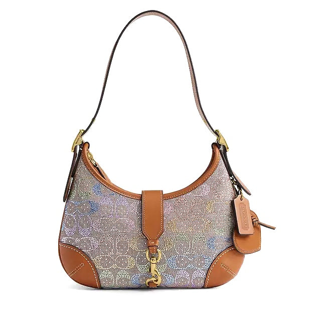 Crystal coach hamptons hobo bag